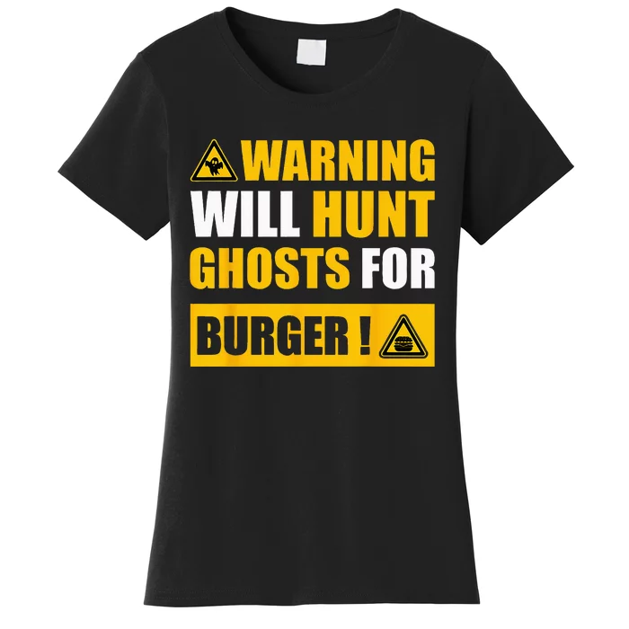 Warning Sign Ghost Hunting EVP Halloween Women's T-Shirt