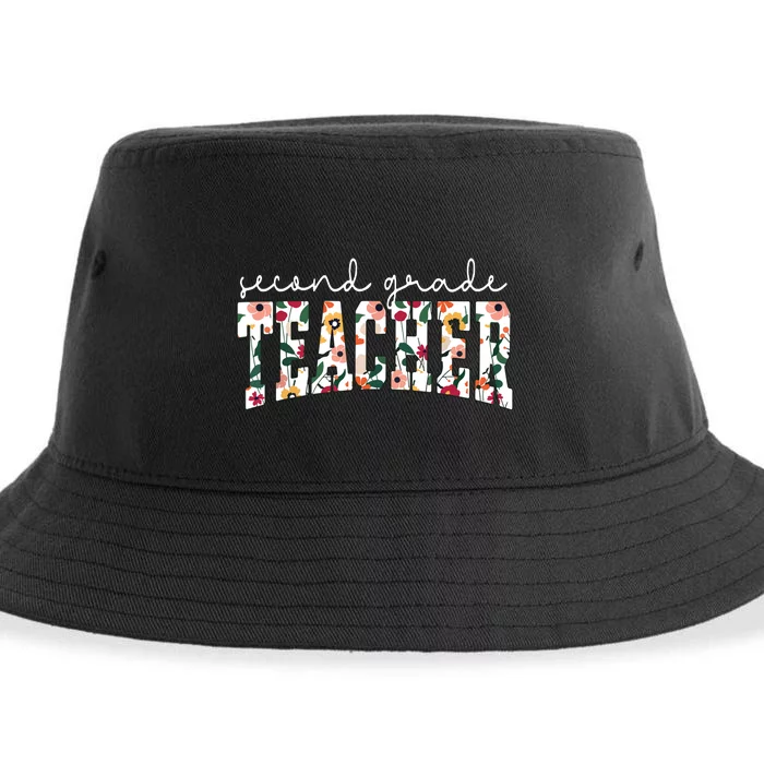 Wildflowers Second Grade Teacher Back To School 2nd Grade Sustainable Bucket Hat