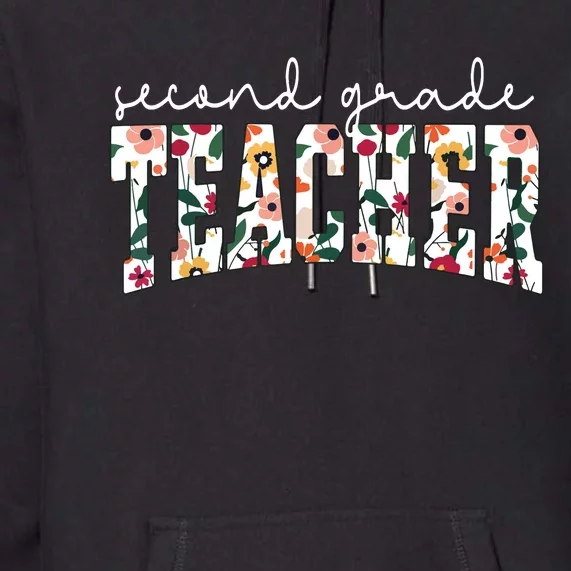 Wildflowers Second Grade Teacher Back To School 2nd Grade Premium Hoodie