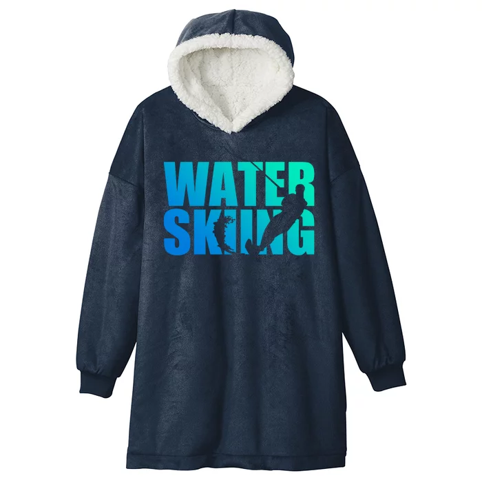 Water Skiing Gift Hooded Wearable Blanket