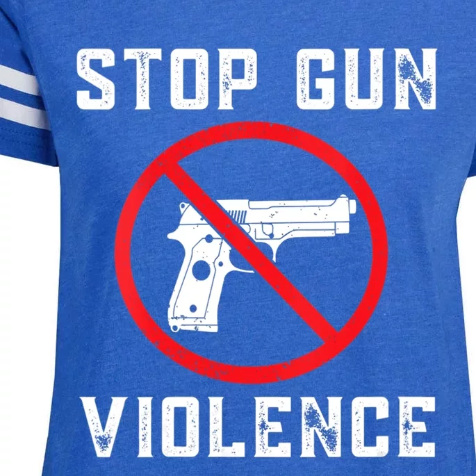 Womens Stop Gun Violence , End Gun Violence Enza Ladies Jersey Football T-Shirt