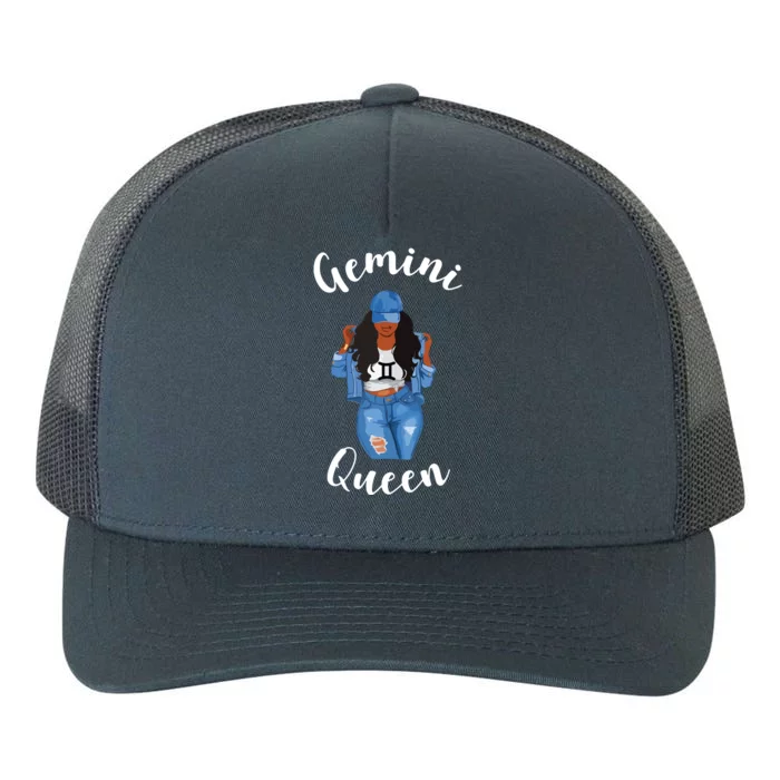 Womens Streetwise Gemini Queen Black Womens Zodiac Birthday May Yupoong Adult 5-Panel Trucker Hat