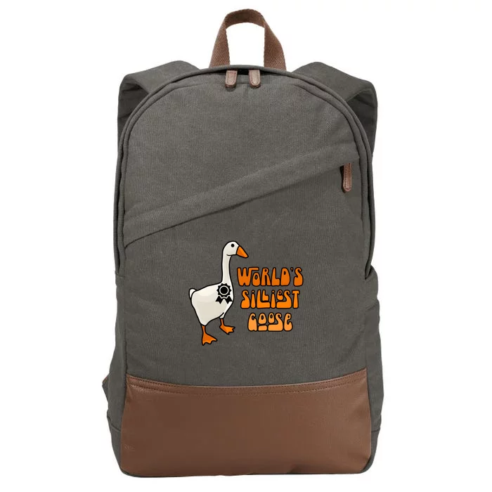 Worlds Silliest Goose Cotton Canvas Backpack