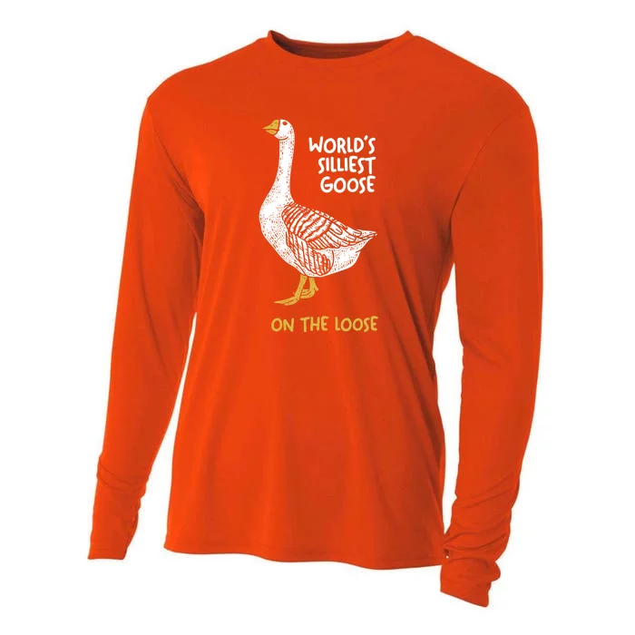 World's Silliest Goose On The Loose Cooling Performance Long Sleeve Crew