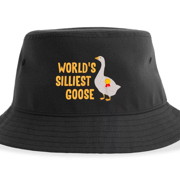 WorldS Silliest Goose Sustainable Bucket Hat