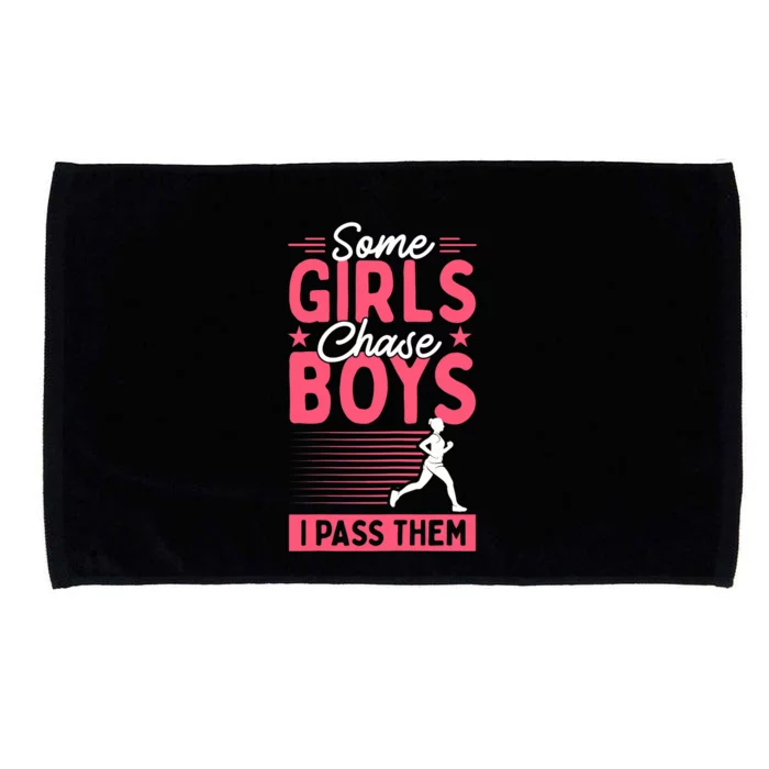 Wo Some Girls Chase Boys I Pass Them Funny Running Microfiber Hand Towel