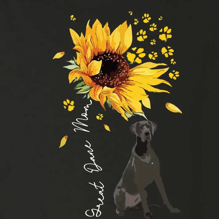 Womens Sunflower Great Dane Mom Dog Lover Toddler Long Sleeve Shirt