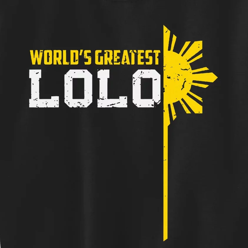 World S Greatest Lolo Filipino Grandpa Kids Sweatshirt