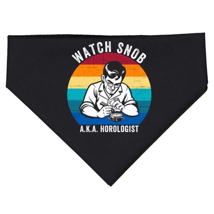 Watch Snob Horology Watch Collector Horologist Clock Lover Clockmaker Watchmaker USA-Made Doggie Bandana