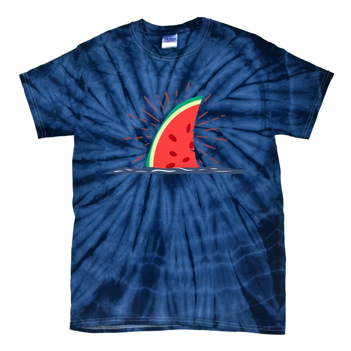 Watermelon Shark Hello Summer Fin Kawaii Family Summer Lover Tie-Dye T-Shirt