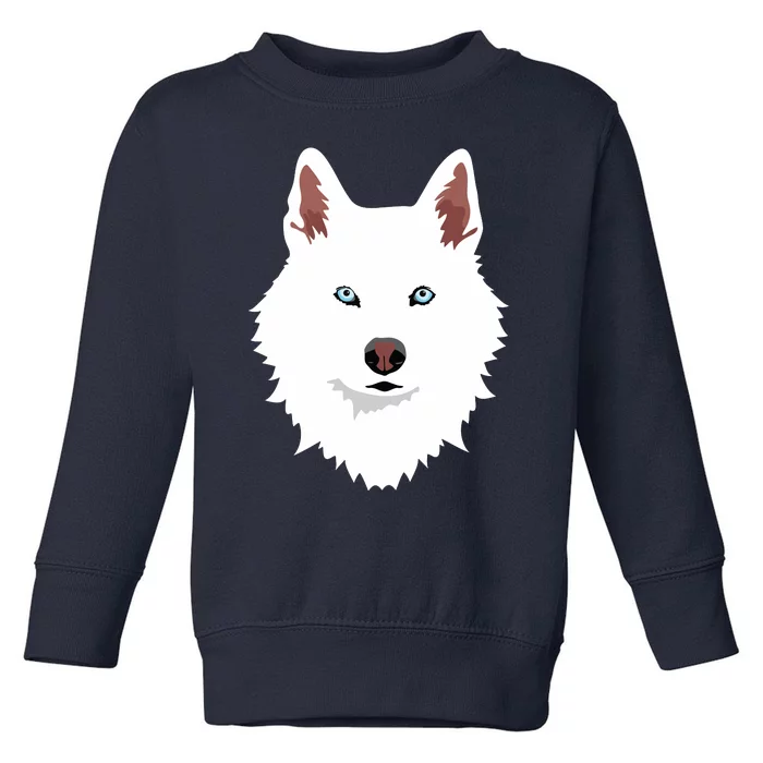 White Siberian Husky Canine White Snow Dog Toddler Sweatshirt