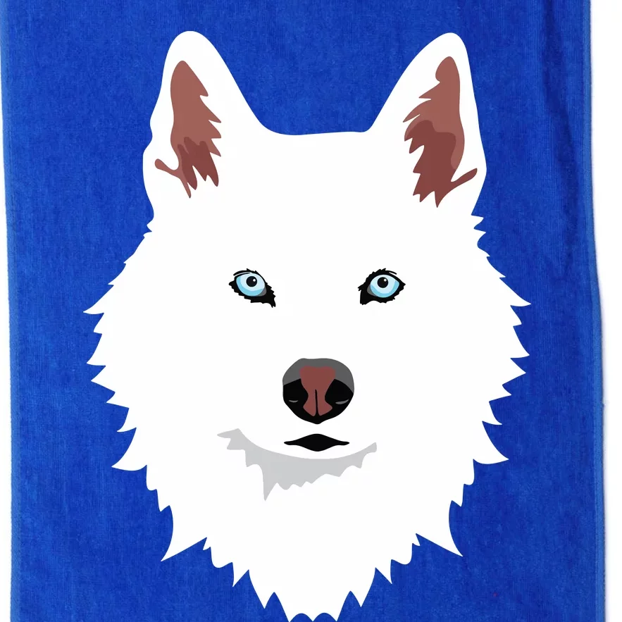 White Siberian Husky Canine White Snow Dog Platinum Collection Golf Towel