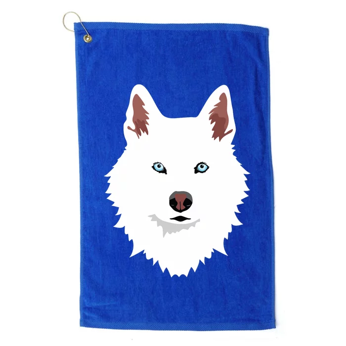 White Siberian Husky Canine White Snow Dog Platinum Collection Golf Towel