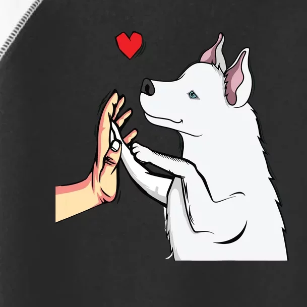 White Siberian Husky Love Dogs Female Ladies Toddler Fine Jersey T-Shirt