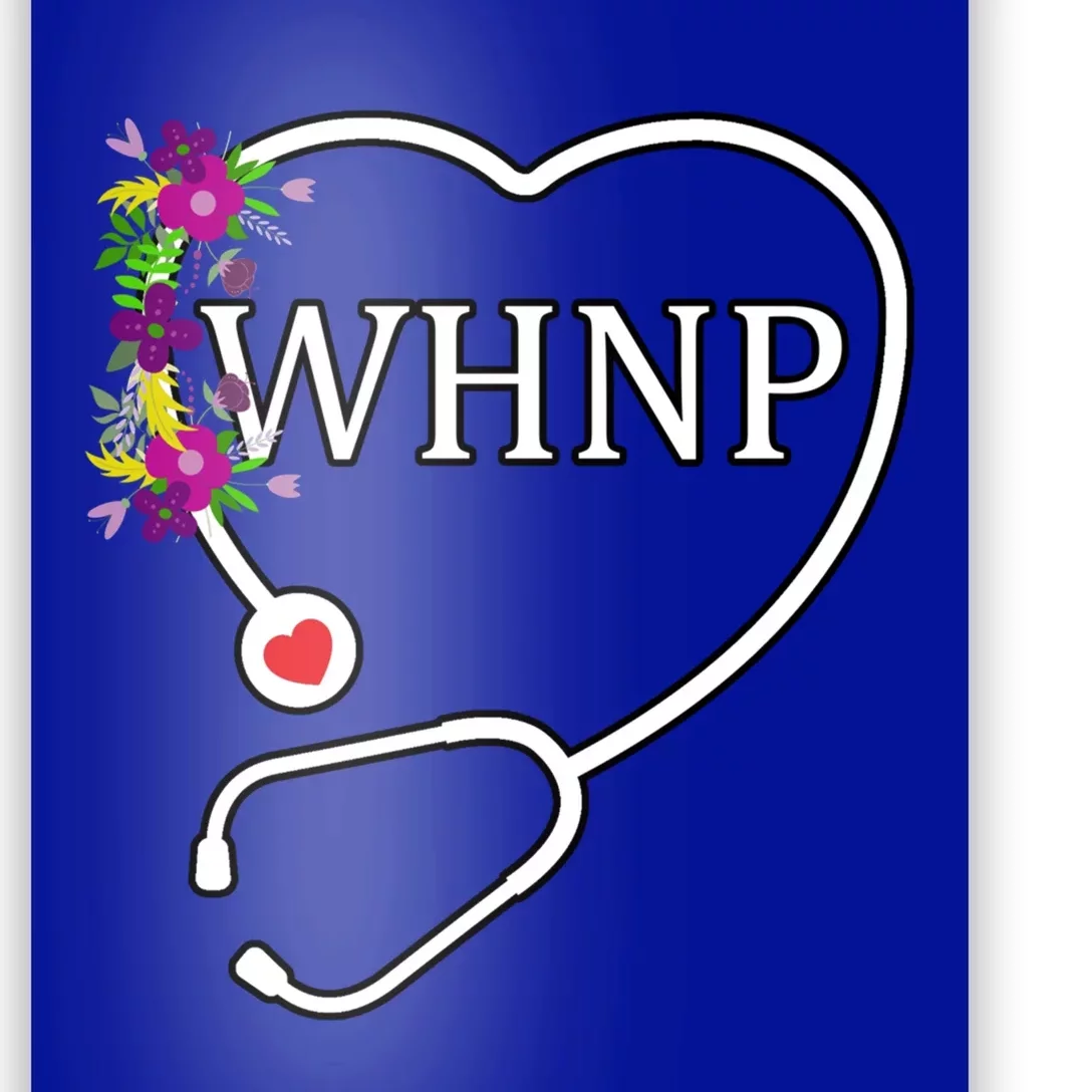 Whnp S Health Nurse Practitioner Floral Stethoscope Gift Poster