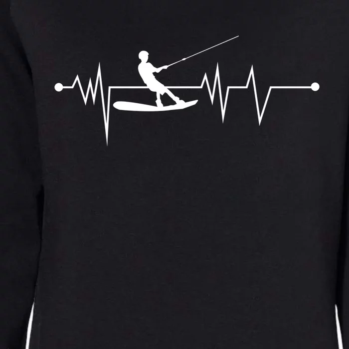 Water Skiing Heartbeat Cool Water Sports Lover Gift Funny Gift Womens California Wash Sweatshirt