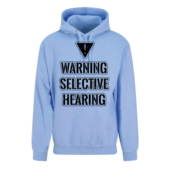 Warning Selective Hearing Funny File Unisex Surf Hoodie