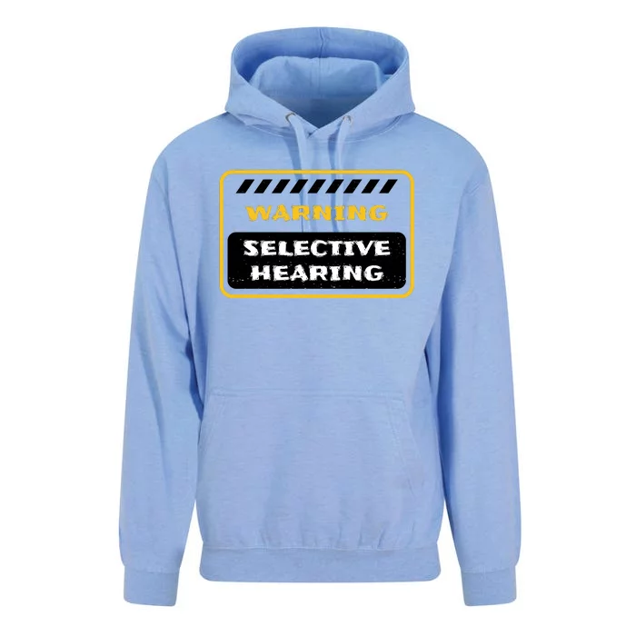 Warning Selective Hearing Funny Quote Unisex Surf Hoodie