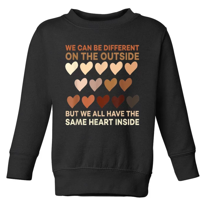 Womens Same Heart Black History Month African American Pride Toddler Sweatshirt