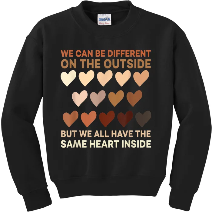 Womens Same Heart Black History Month African American Pride Kids Sweatshirt