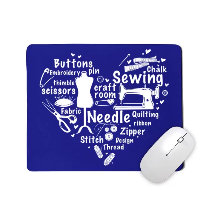 Wo Sewing Heart Sewing Quilting Machine Sewing Lover Gift Mousepad