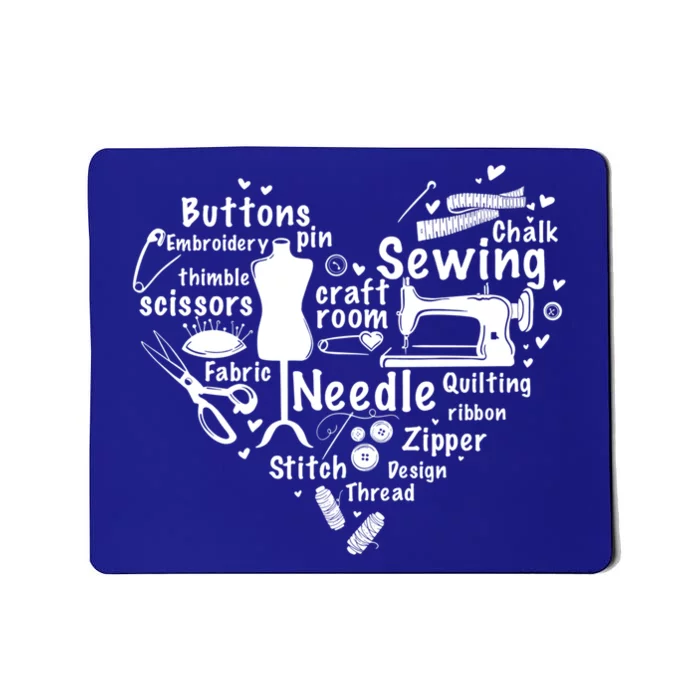 Wo Sewing Heart Sewing Quilting Machine Sewing Lover Gift Mousepad