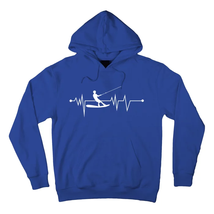 Water Skiing Heartbeat Cool Water Sports Lover Gift Hoodie