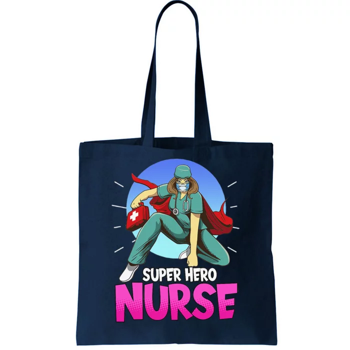 Womens Super Hero Nurse Happy Nurse Week Medicine Professional Tote Bag