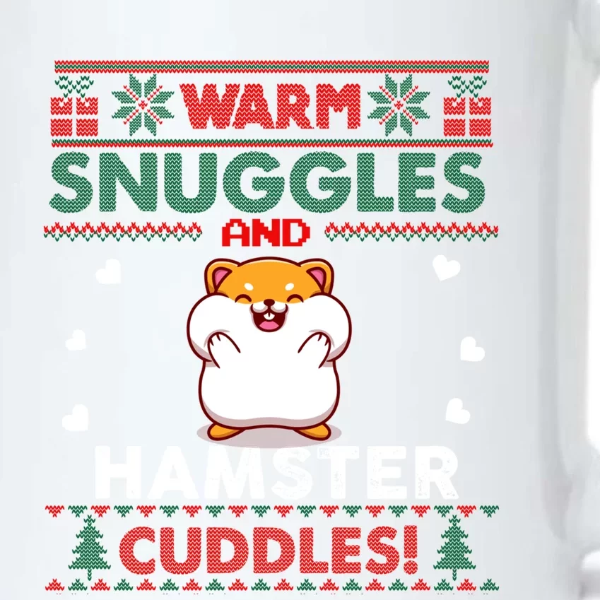 Warm Snuggles Hamster Lovers Xmas Ugly Guinea Pig Christmas Gift Black Color Changing Mug