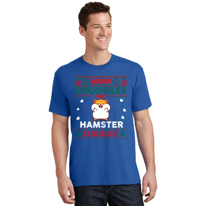 Warm Snuggles Hamster Lovers Xmas Ugly Guinea Pig Christmas Gift T-Shirt