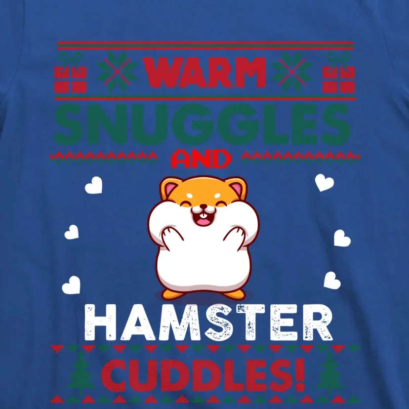 Warm Snuggles Hamster Lovers Xmas Ugly Guinea Pig Christmas Gift T-Shirt