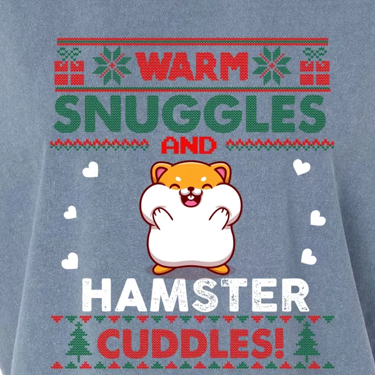 Warm Snuggles Hamster Lovers Xmas Ugly Guinea Pig Christmas Gift Garment-Dyed Women's Muscle Tee