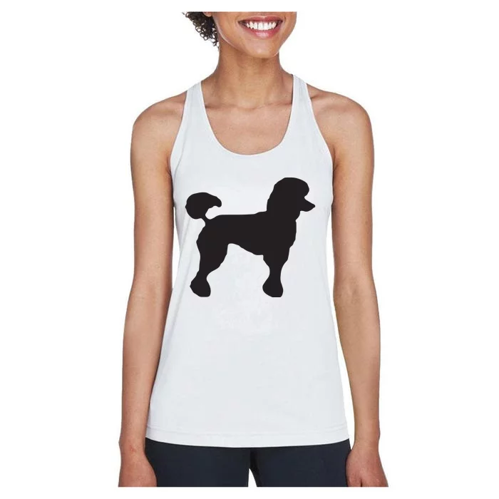 Womens Sock Hop Cutie 50s Costume Big Poodle 1950s Party VNeck Women's Racerback Tank