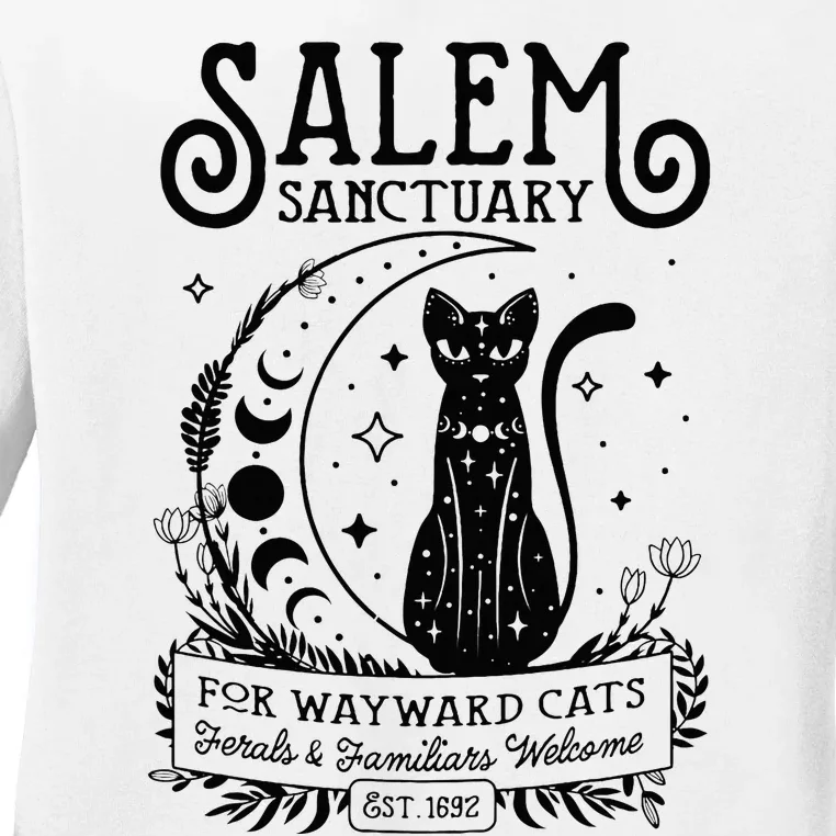 Witch Salem Home For Wayward Black Cats 1692 Halloween Ladies Long Sleeve Shirt