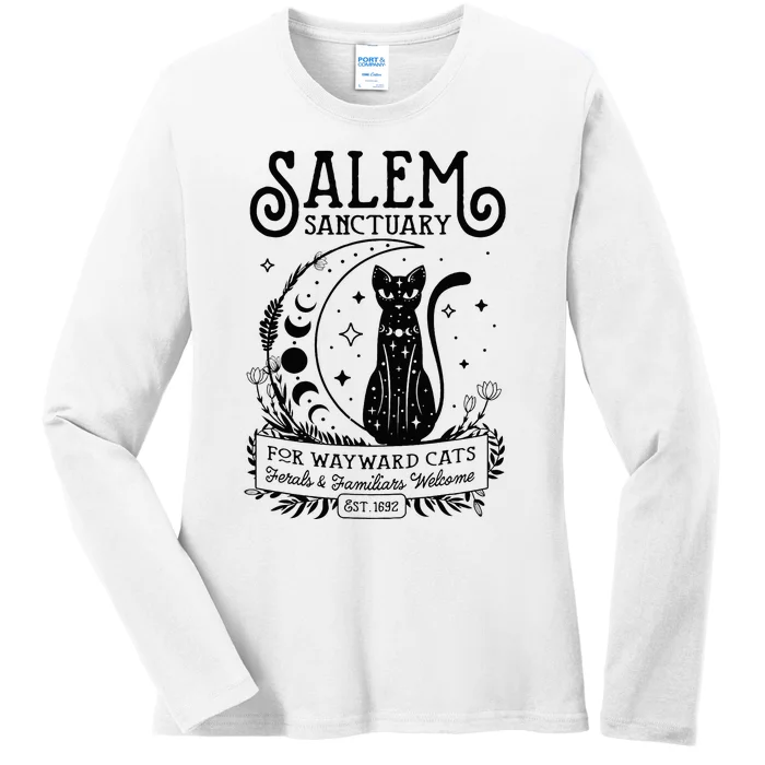 Witch Salem Home For Wayward Black Cats 1692 Halloween Ladies Long Sleeve Shirt