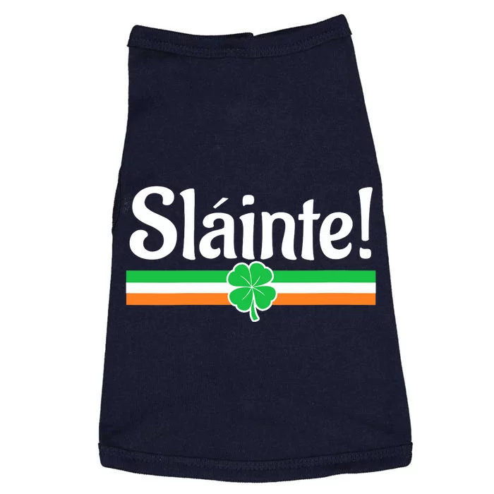 Wo Slainte Irish Green Lucky Shamrock St Patrick's Day V-Neck Doggie Tank