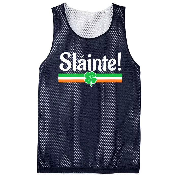 Wo Slainte Irish Green Lucky Shamrock St Patrick's Day V-Neck Mesh Reversible Basketball Jersey Tank