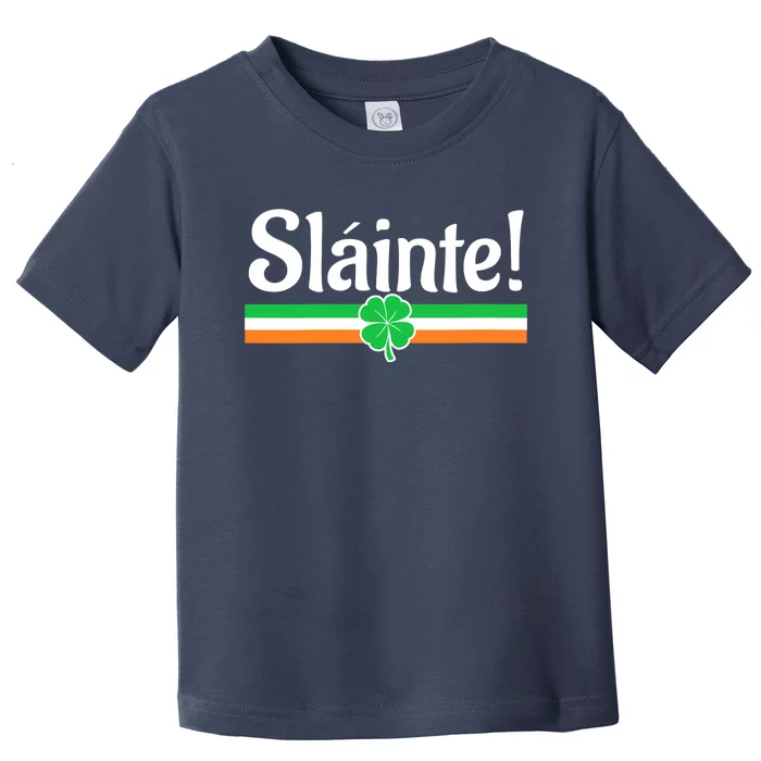 Wo Slainte Irish Green Lucky Shamrock St Patrick's Day V-Neck Toddler T-Shirt