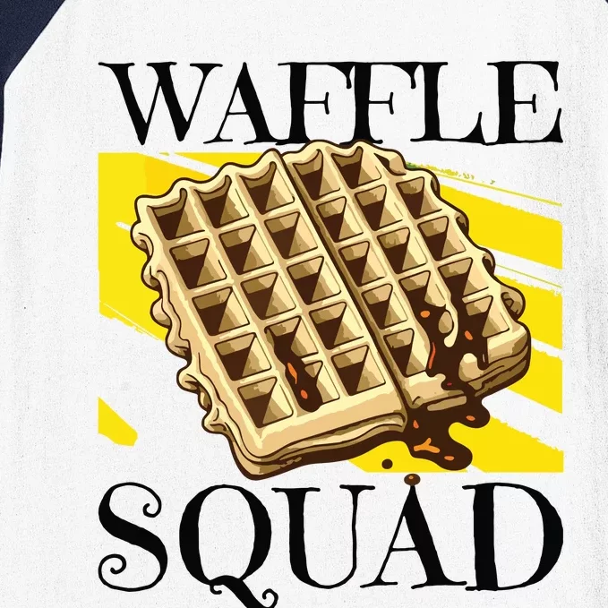 Waffle Squad Ironic Waffle Gourmet Hobby Chef Baseball Sleeve Shirt