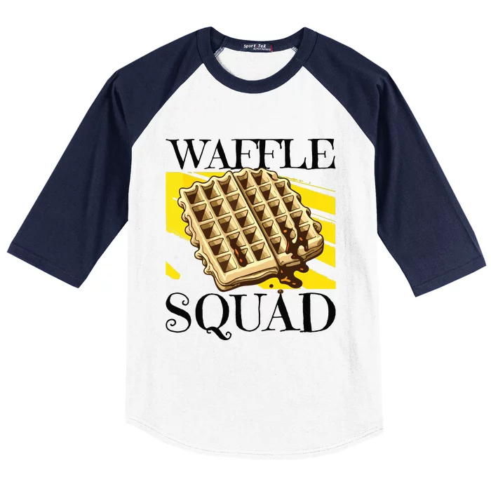 Waffle Squad Ironic Waffle Gourmet Hobby Chef Baseball Sleeve Shirt