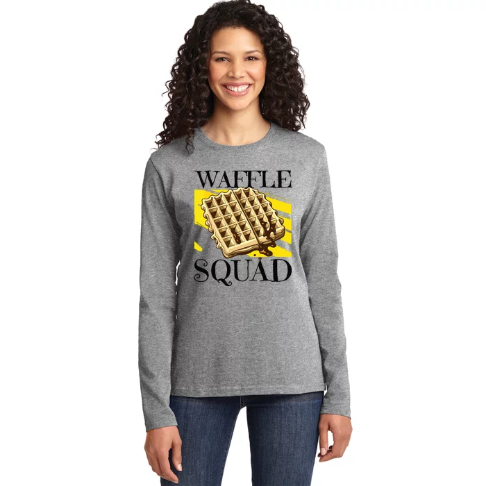 Waffle Squad Ironic Waffle Gourmet Hobby Chef Ladies Long Sleeve Shirt