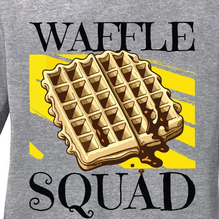 Waffle Squad Ironic Waffle Gourmet Hobby Chef Ladies Long Sleeve Shirt