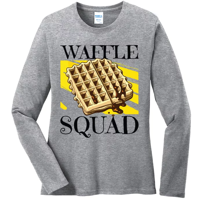 Waffle Squad Ironic Waffle Gourmet Hobby Chef Ladies Long Sleeve Shirt