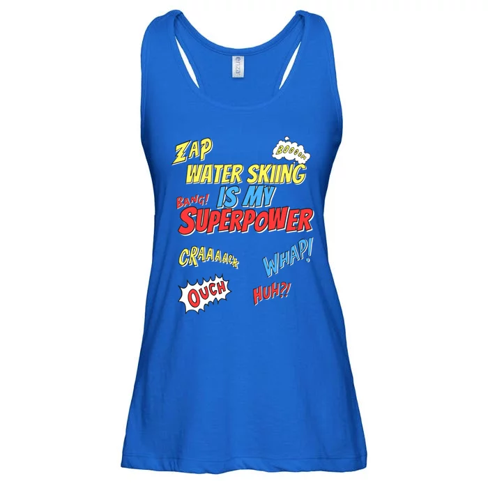 Water Skiing Is My Superpower Water Skiing Water Skier Cool Gift Ladies Essential Flowy Tank