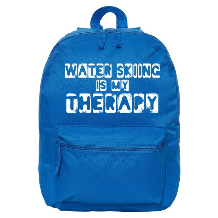 Water Skiing Is My Therapy Water Skiing Water Skier Gift 16 in Basic Backpack