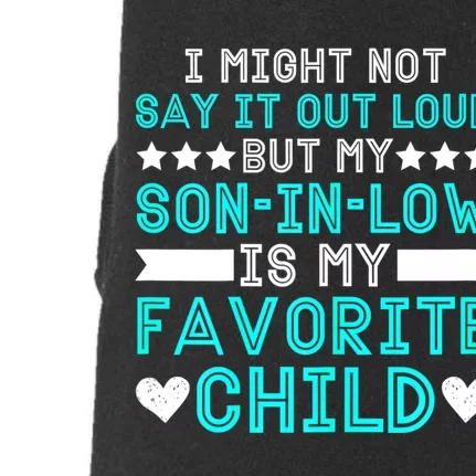 Womens Son In Law Is My Favorite Child Funny Family Humour Retro Doggie 3-End Fleece Hoodie