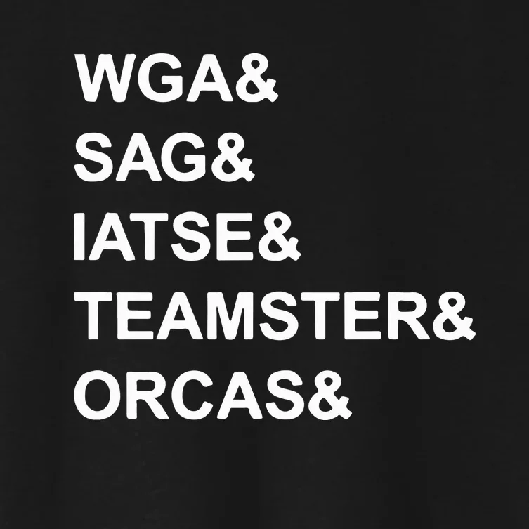 Wga Sag Iatse Teamsters Orcas Women's Crop Top Tee