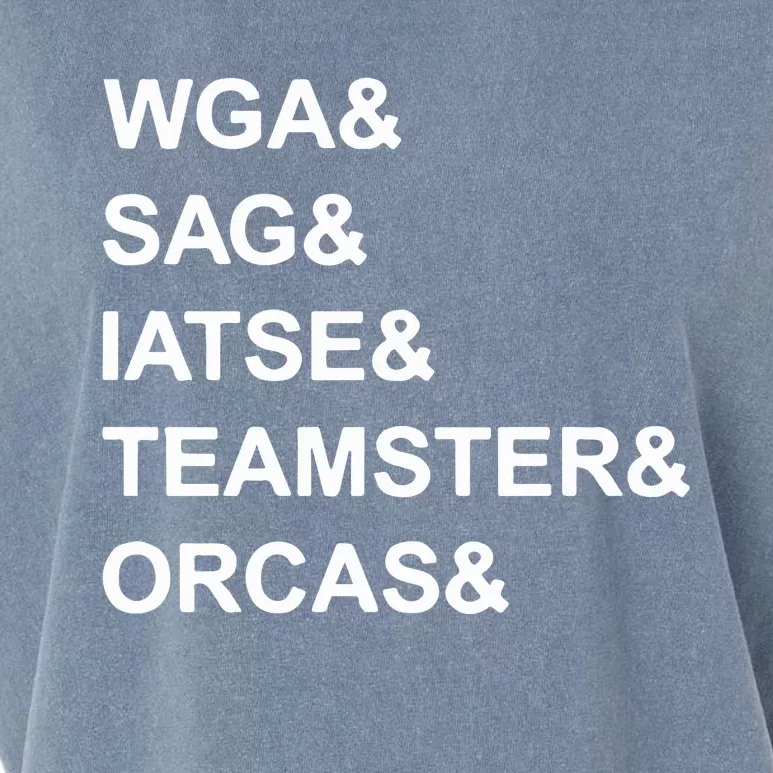 Wga Sag Iatse Teamsters Orcas Garment-Dyed Women's Muscle Tee