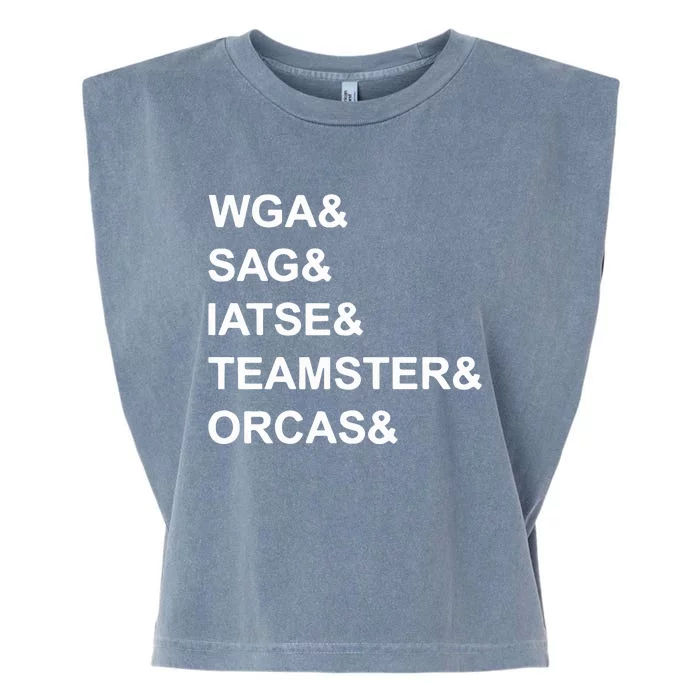 Wga Sag Iatse Teamsters Orcas Garment-Dyed Women's Muscle Tee