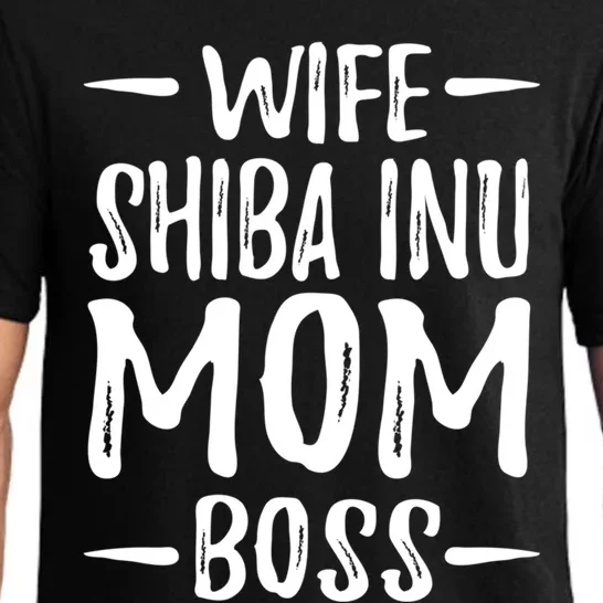 Wife Shiba Inu Mom Boss Funny Dog Mom Gift Idea Gift Pajama Set